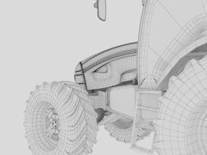 Farm Tractor 4K 3D 模型