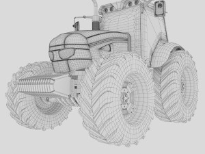 Farm Tractor 4K 3D 模型