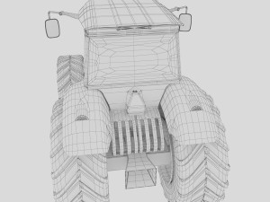 Farm Tractor 4K 3D 模型