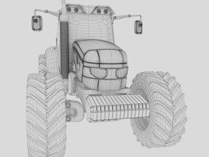 Farm Tractor 4K 3D 模型
