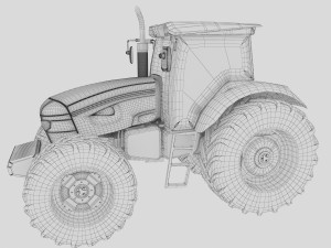 Farm Tractor 4K 3D 模型