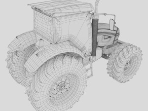Farm Tractor 4K 3D 模型