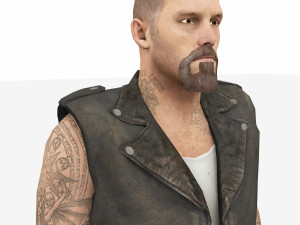 Chopper Biker 4K 3D Model