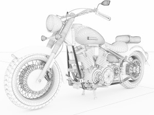Chopper Biker 4K 3D Model