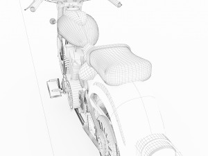 Chopper Biker 4K 3D Model