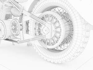 Chopper Biker 4K 3D Model