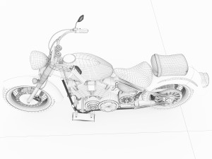 Chopper Biker 4K 3D Model