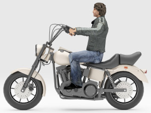 Chopper Biker 2 - 4K Model 3D