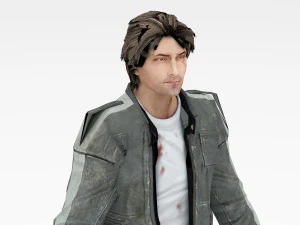 Chopper Biker 2 3D Model