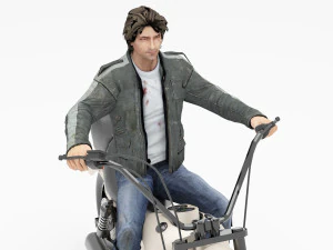 Chopper Biker 2 3D Model