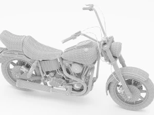 Chopper Biker 2 3D Model