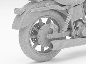 Chopper Biker 2 3D Model