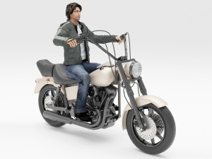 Chopper Biker 2 - 4K 3D Model
