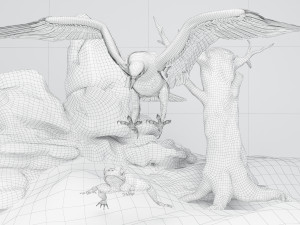Eagle Attack 2 - 4K Model 3D