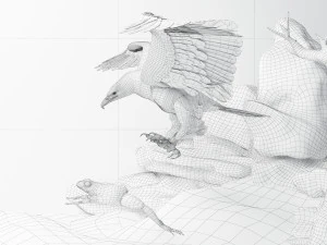 Eagle Attack 2 - 4K 3D Model