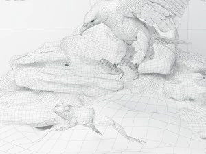 Eagle Attack 2 - 4K 3D Model