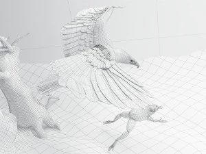 Eagle Attack 2 - 4K 3D Model