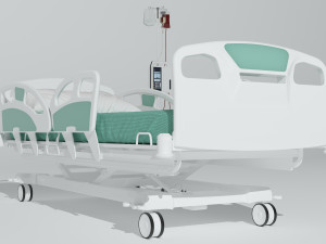 Intensive Care Bed 3 3D Model