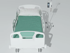 Intensive Care Bed 3 3D Model