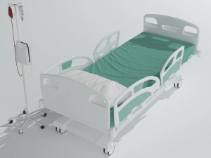 Intensive Care Bed 3 3D Model