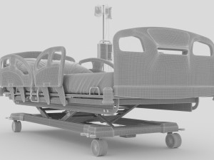 Intensive Care Bed 3 3D Model