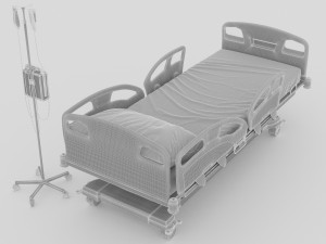 Intensive Care Bed 3 3D Model