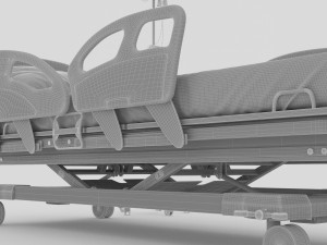 Intensive Care Bed 3 3D Model