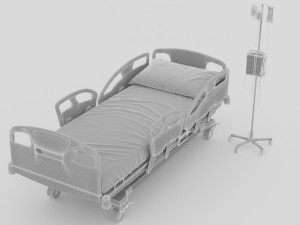 Intensive Care Bed 3 3D Model