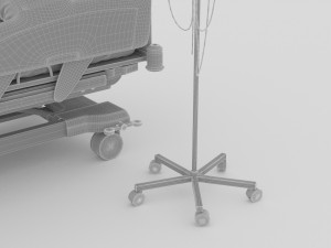 Intensive Care Bed 3 3D Model