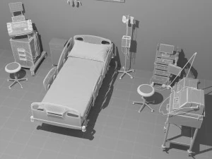 Intensive Care Unit 4 - 4K 3D Model