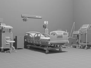 Intensive Care Unit 4 - 4K 3D Model