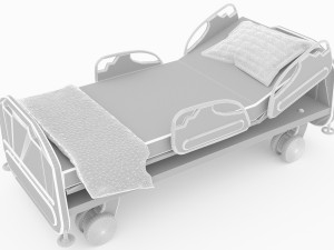 Hospital Bed 4K Model 3D