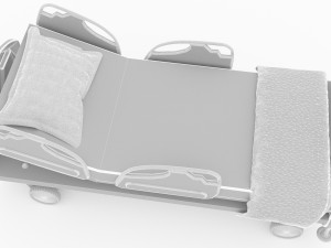 Hospital Bed 4K Model 3D