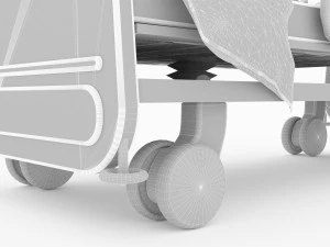Hospital Bed 4K 3D Model