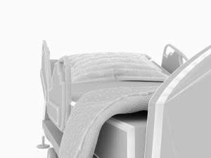 Hospital Bed 4K Model 3D
