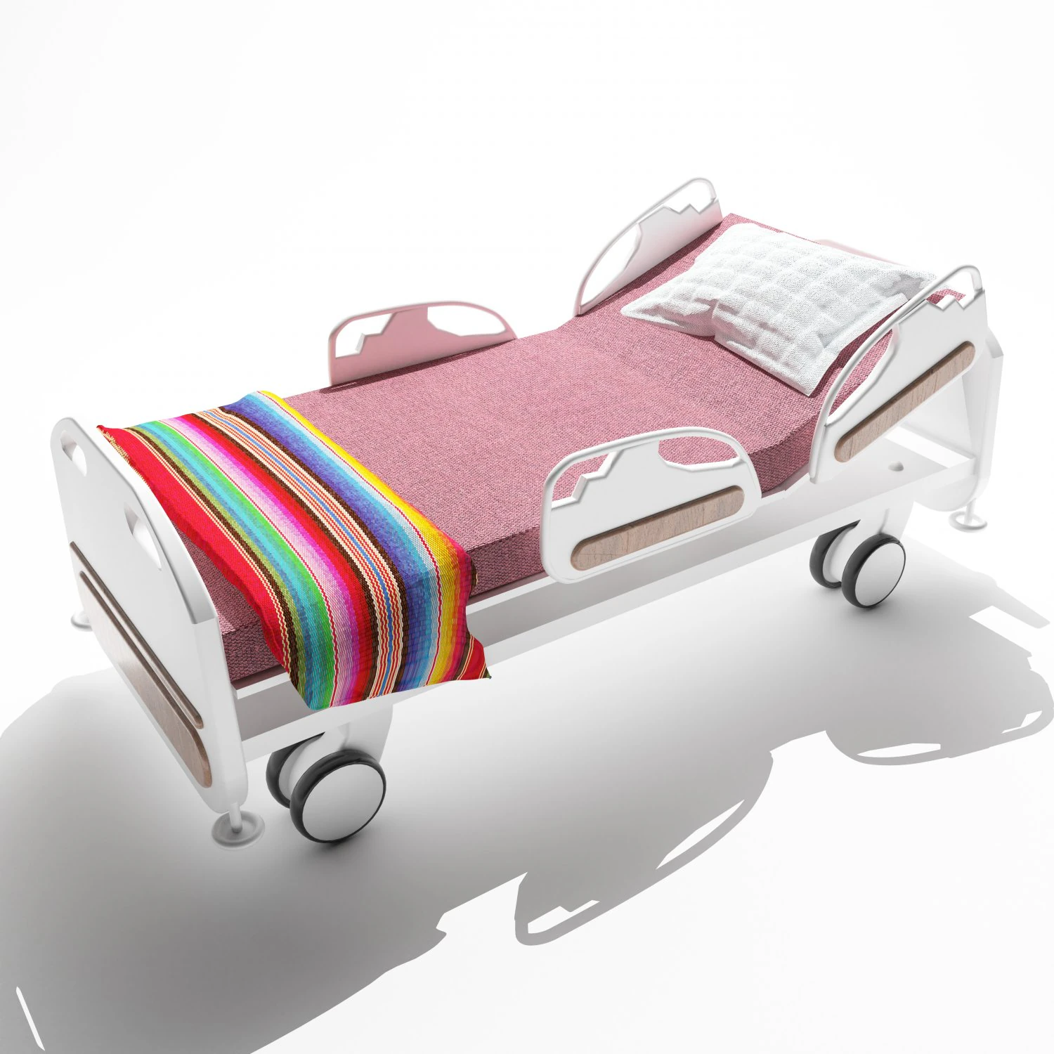 Hospital Bed 4K 3D Model .c4d .max .obj .3ds .fbx .stl .blend 