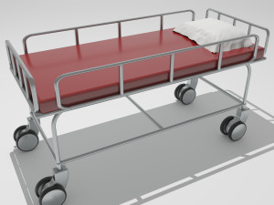 Clinic Service Stretcher 3D Model