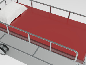 Clinic Service Stretcher 4K Modello 3D