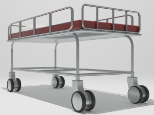 Clinic Service Stretcher 4K Modello 3D