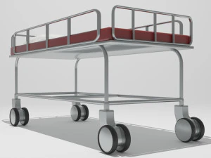 Clinic Service Stretcher 3D Model