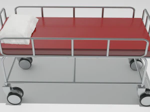 Clinic Service Stretcher 3D Model