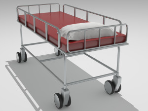 Clinic Service Stretcher 4K Modello 3D
