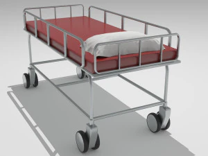 Clinic Service Stretcher 3D Model