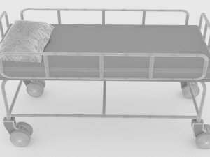 Clinic Service Stretcher 4K Modello 3D