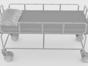 Clinic Service Stretcher 3D Model
