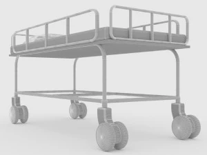 Clinic Service Stretcher 3D Model