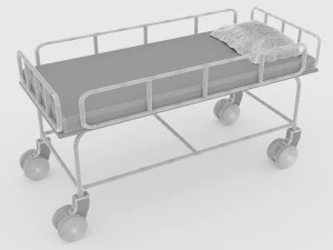 Clinic Service Stretcher 3D Model