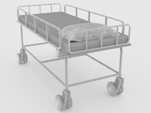 Clinic Service Stretcher 4K Modello 3D