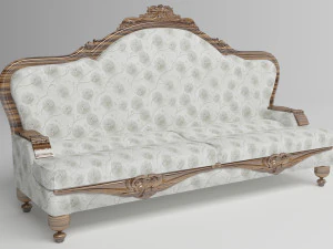 Divano classico 4K Modello 3D