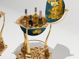 Globe Cart 4K Model 3D